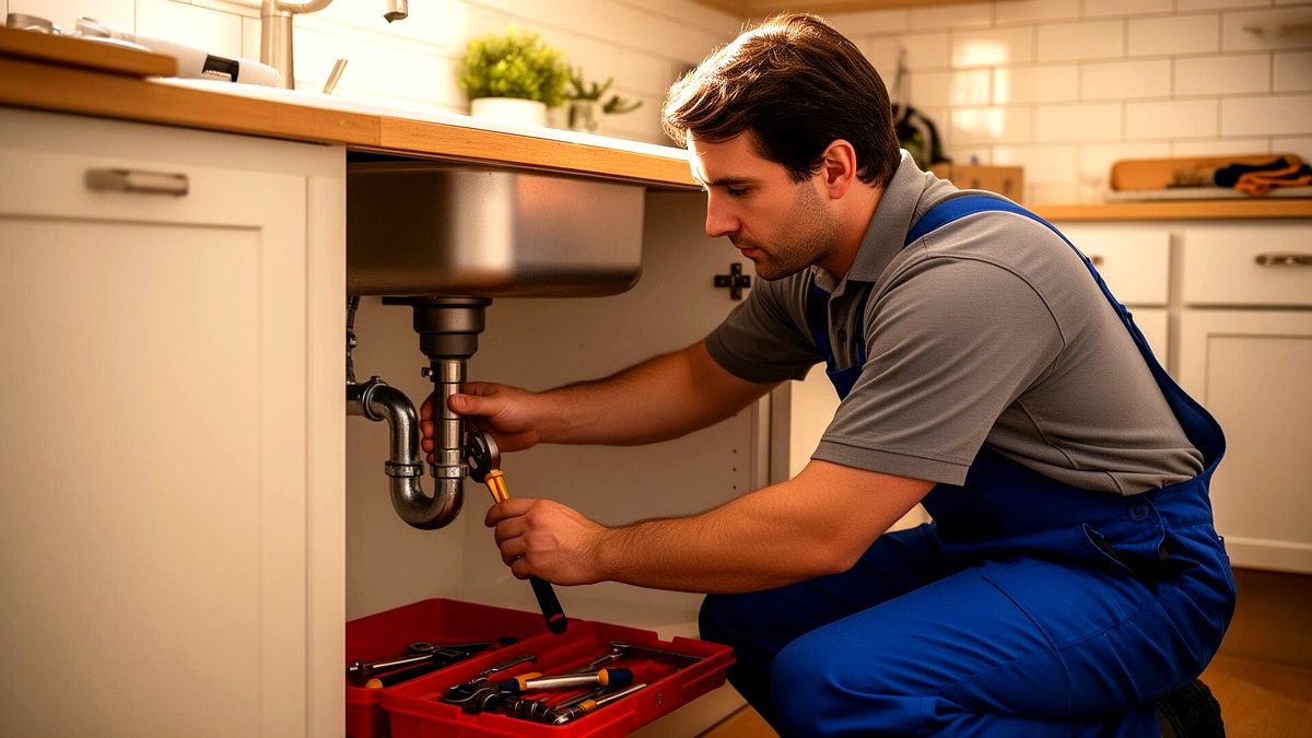 RT Hampton Plumbing & Heating on the job